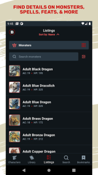 Descargar D&D Beyond Entretenimiento para Android captura de pantalla 7