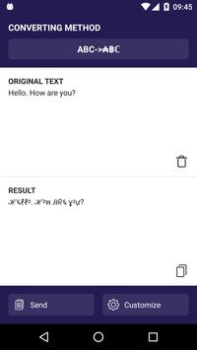Descargar Text converter (текст символам Personalización para Android captura de pantalla 3
