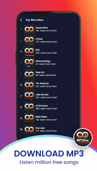 Descargar Mp3Goo - Mp3 Music Downloader Música y audio para Android captura de pantalla 3