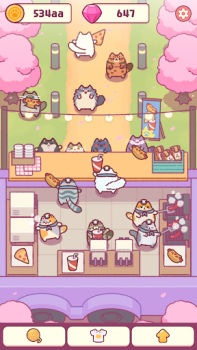 Descargar Cat Snack Bar : Cat Food Games Simuladores para Android captura de pantalla 2