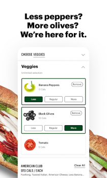 Descargar Subway® Comida y bebida para Android captura de pantalla 2