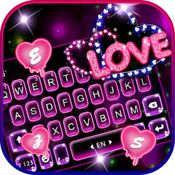 Logotipo Neon Love Teclado