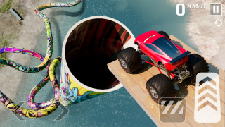 Descargar Monster Truck Stunt - Car Game Raza para Android captura de pantalla 2