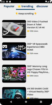 Descargar Vídeos de realidad virtual 360 Entretenimiento para Android captura de pantalla 6