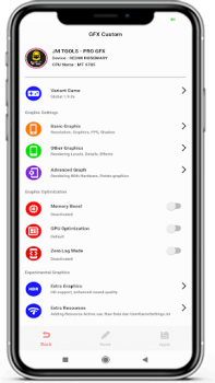 Descargar JM TOOLS Pro GFX For Any Games Herramientas para Android captura de pantalla 2