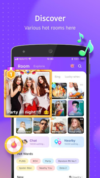 Descargar Hello Yo - Group Chat Rooms Social para Android captura de pantalla 2