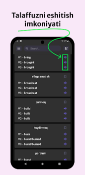 Descargar Noto'g'ri fe'llar jadvali Educación para Android captura de pantalla 4