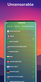 Descargar Shenzo VPN - Private & Safe Herramientas para Android captura de pantalla 3