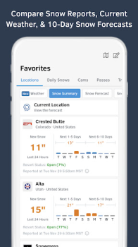 Descargar OpenSnow: Weather & 3D Maps Clima para Android captura de pantalla 2