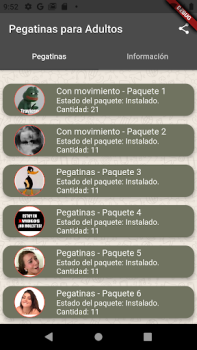 Descargar Pegatinas para Adultos Personalización para Android captura de pantalla 2