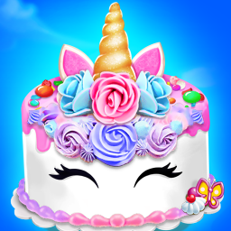 Logotipo Unicorn Cake Maker-Bakery Game