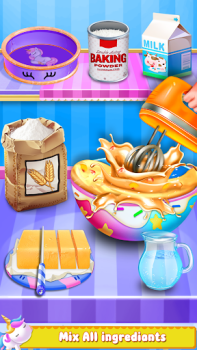 Descargar Unicorn Cake Maker-Bakery Game Juegos de aprendizaje para Android captura de pantalla 2