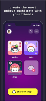 Descargar SUSH Cría Mascotas Virtuales Social para Android captura de pantalla 2