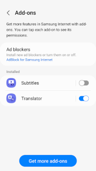 Descargar Samsung Internet Browser Beta Comunicación para Android captura de pantalla 6