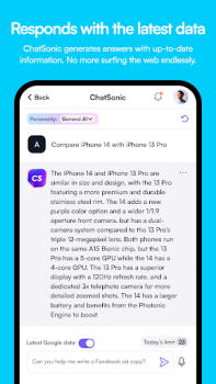 Descargar ChatSonic: Super ChatGPT App Trabajo para Android captura de pantalla 2