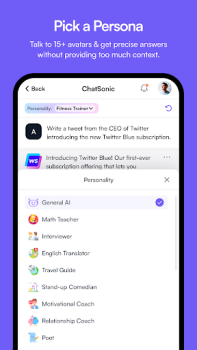 Descargar ChatSonic: Super ChatGPT App Trabajo para Android captura de pantalla 5