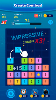 Descargar Merge Block: Number Merge Game Rompecabezas para Android captura de pantalla 3