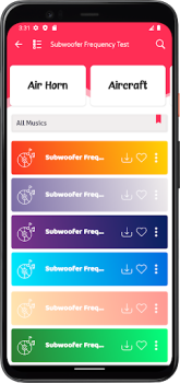 Descargar Prueba de frecuencia de subwoo Música y audio para Android captura de pantalla 2