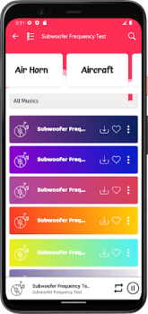 Descargar Prueba de frecuencia de subwoo Música y audio para Android captura de pantalla 5