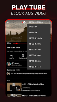 Descargar PlayTube - Block Ads Video Herramientas para Android captura de pantalla 2