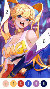 Descargar Juegos pintar - Anime Colorear Arte y Diseño para Android captura de pantalla 3