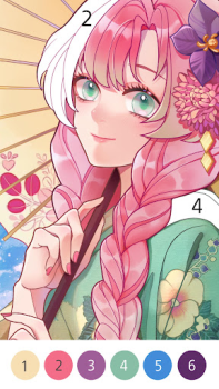 Descargar Juegos pintar - Anime Colorear Arte y Diseño para Android captura de pantalla 4