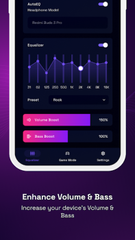 Descargar Equalizer Pro aumentar volumen Música y audio para Android captura de pantalla 2