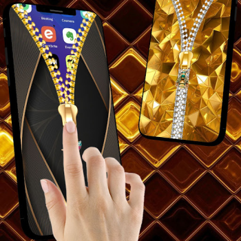 Descargar Gold Zipper Screen Lock Personalización para Android captura de pantalla 7