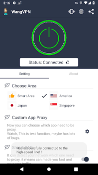 Descargar Wang VPN - Fast Secure VPN Herramientas para Android captura de pantalla 2