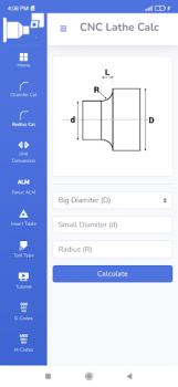 Descargar CNC Lathe Calc Trabajo para Android captura de pantalla 2