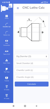Descargar CNC Lathe Calc Trabajo para Android captura de pantalla 3