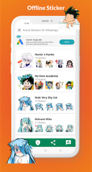 Descargar Anime Stickers for WhatsApp Personalización para Android captura de pantalla 3
