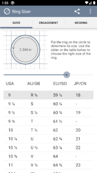 Descargar Ring Sizer by Jason Withers © Estilo de vida para Android captura de pantalla 2