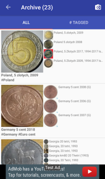Descargar Coinoscope: identificar moneda Libros y referencia para Android captura de pantalla 3