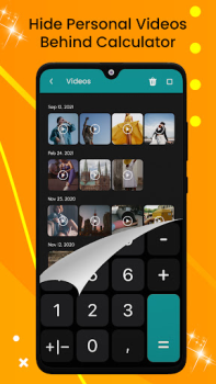 Descargar Calculadora secreta: Hide app Editores y reproductores de video para Android captura de pantalla 6