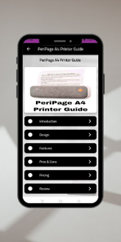Descargar PeriPage A4 Printer Guide Trabajo para Android captura de pantalla 3