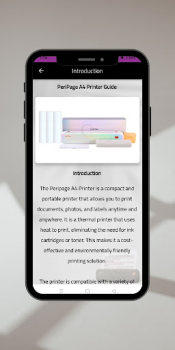 Descargar PeriPage A4 Printer Guide Trabajo para Android captura de pantalla 4