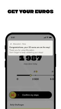 Descargar Macadam -  ¡Anda y Gana! Salud y estado fisico para Android captura de pantalla 5
