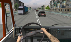 Descargar Traffic Hard Truck Simulator Raza para Android captura de pantalla 3