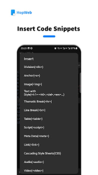 Descargar HopWeb: Edit & Run PHP/HTML Herramientas para Android captura de pantalla 7