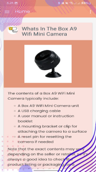 Descargar A9 Wifi Mini Camera App Guide Herramientas para Android captura de pantalla 7