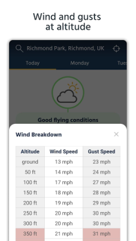 Descargar Dronecast - Weather & Fly Map Clima para Android captura de pantalla 3