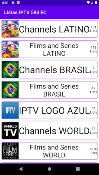 Descargar Listas IPTV 593 EC Entretenimiento para Android captura de pantalla 3