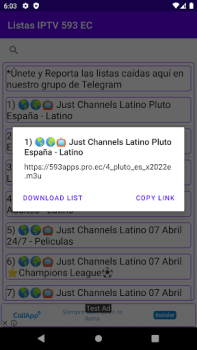 Descargar Listas IPTV 593 EC Entretenimiento para Android captura de pantalla 5