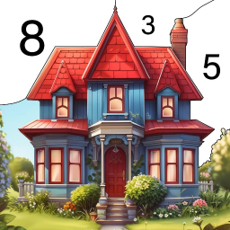 Logotipo House Color by number game