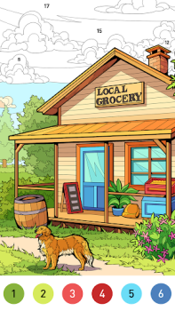 Descargar House Color by number game Juegos de mesa para Android captura de pantalla 2