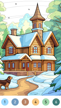 Descargar House Color by number game Juegos de mesa para Android captura de pantalla 3