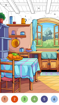 Descargar House Color by number game Juegos de mesa para Android captura de pantalla 4