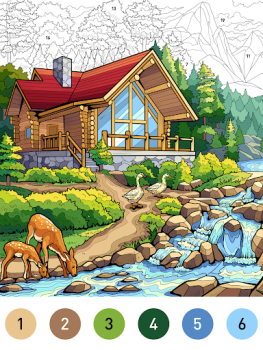Descargar House Color by number game Juegos de mesa para Android captura de pantalla 6