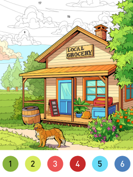 Descargar House Color by number game Juegos de mesa para Android captura de pantalla 7